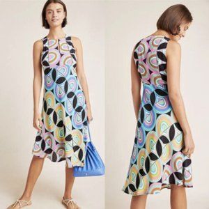 Anthropologie Kenzie Asymmetrical Midi Dress Size 8